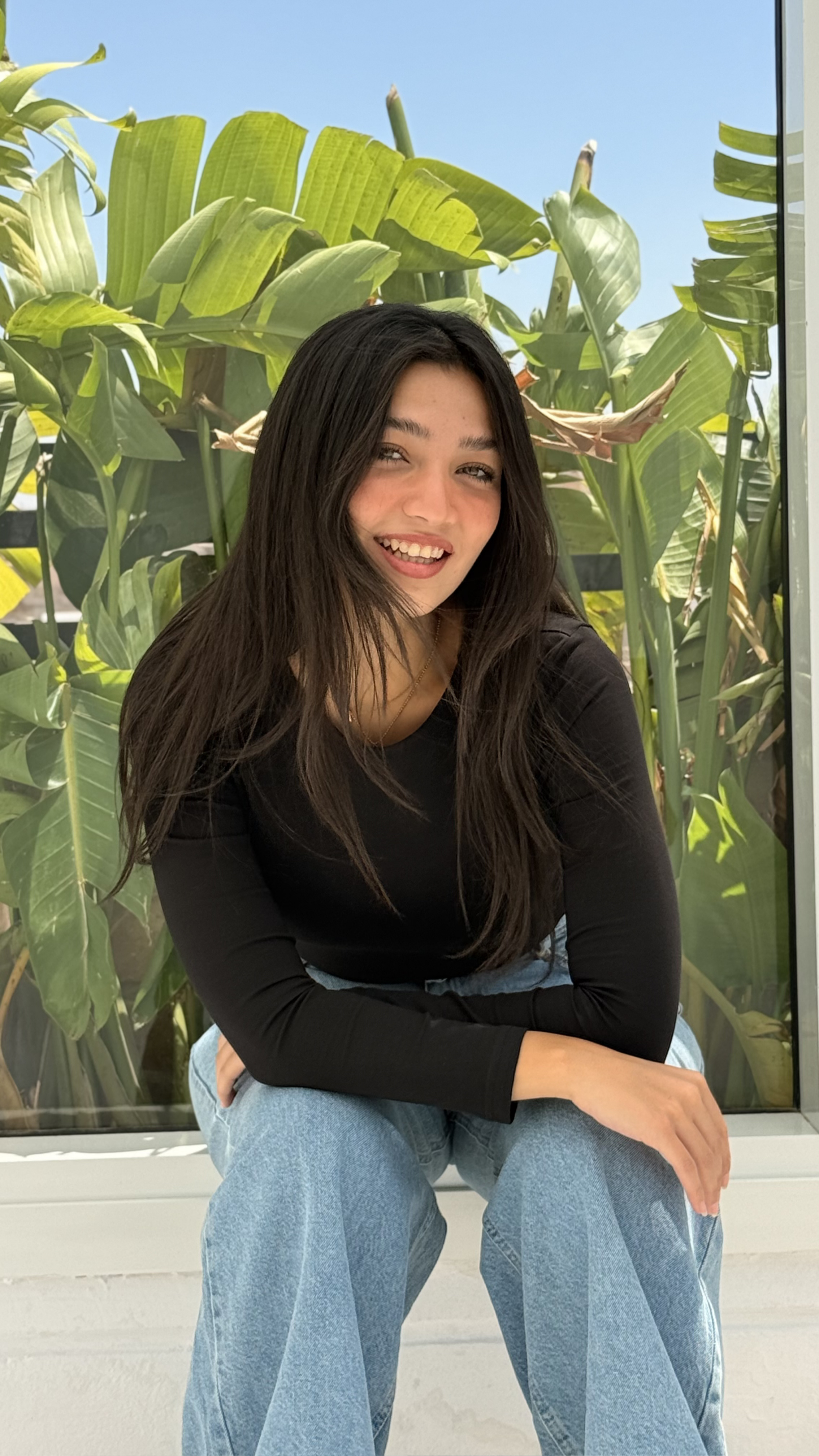 Long sleeve basic top - Black