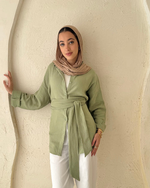 Ivory Blouse - Olive