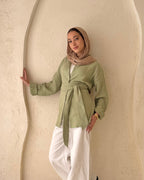 Ivory Blouse - Olive