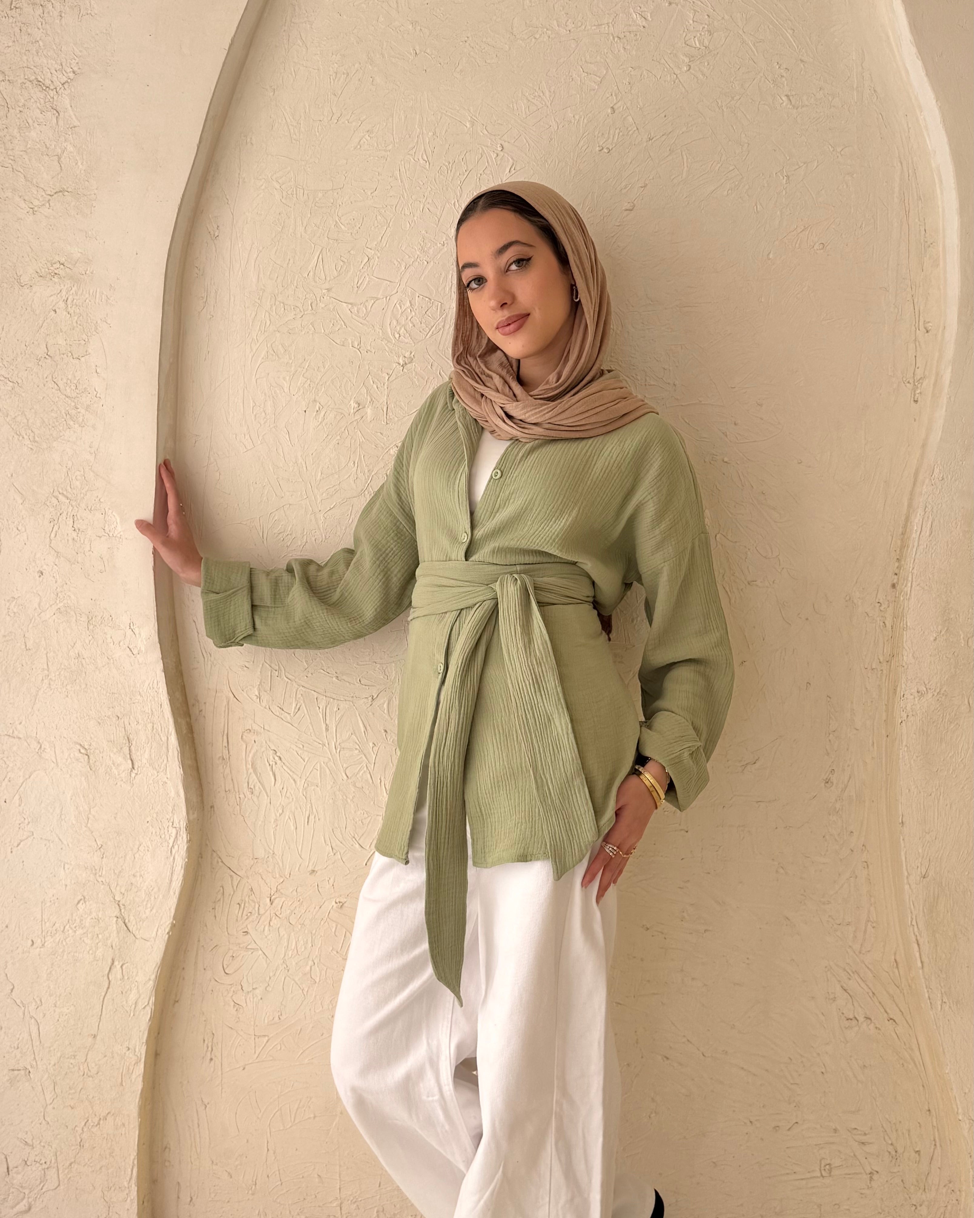 Ivory Blouse - Olive