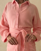 Ivory Blouse - Pink