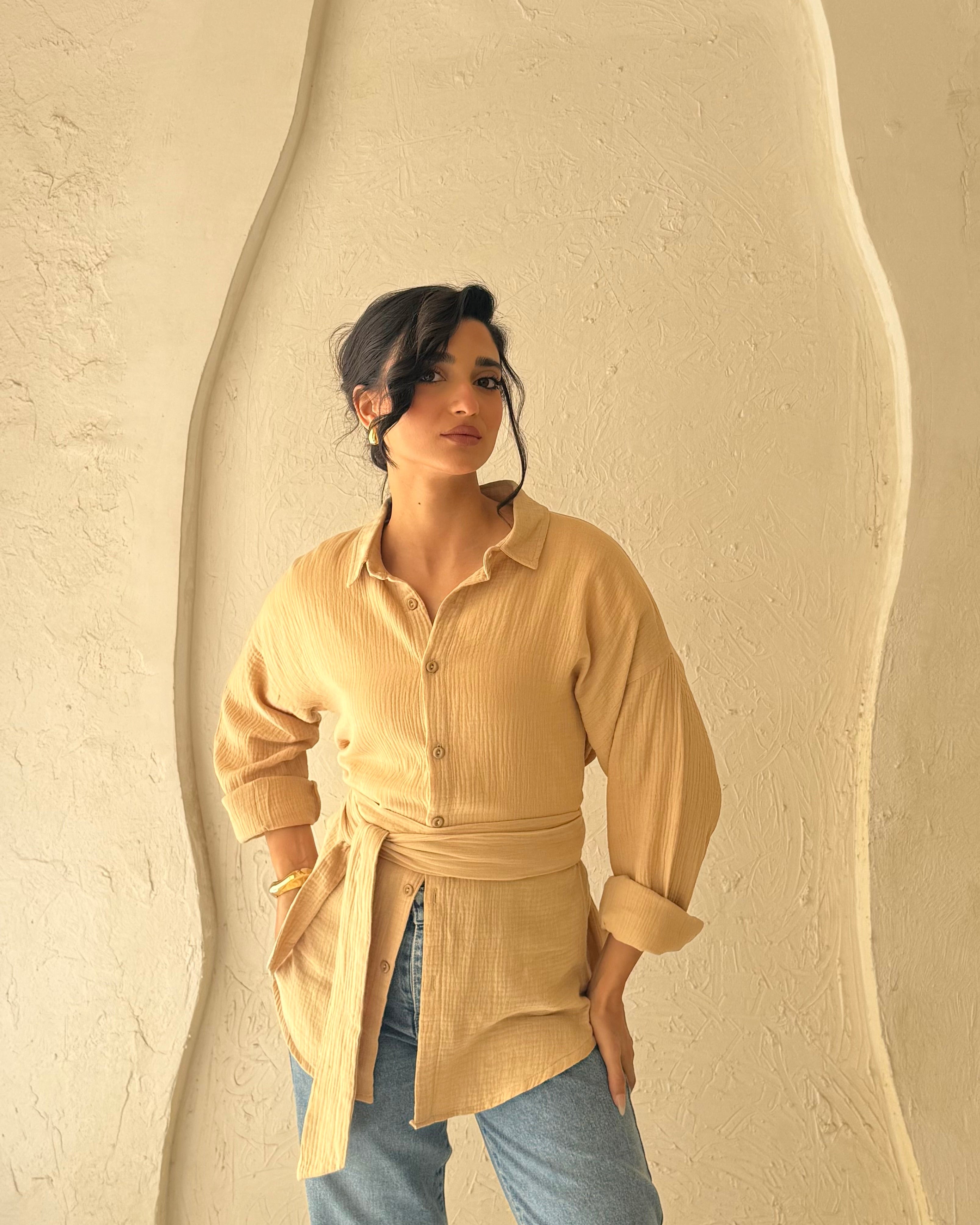 Ivory Blouse - Beige