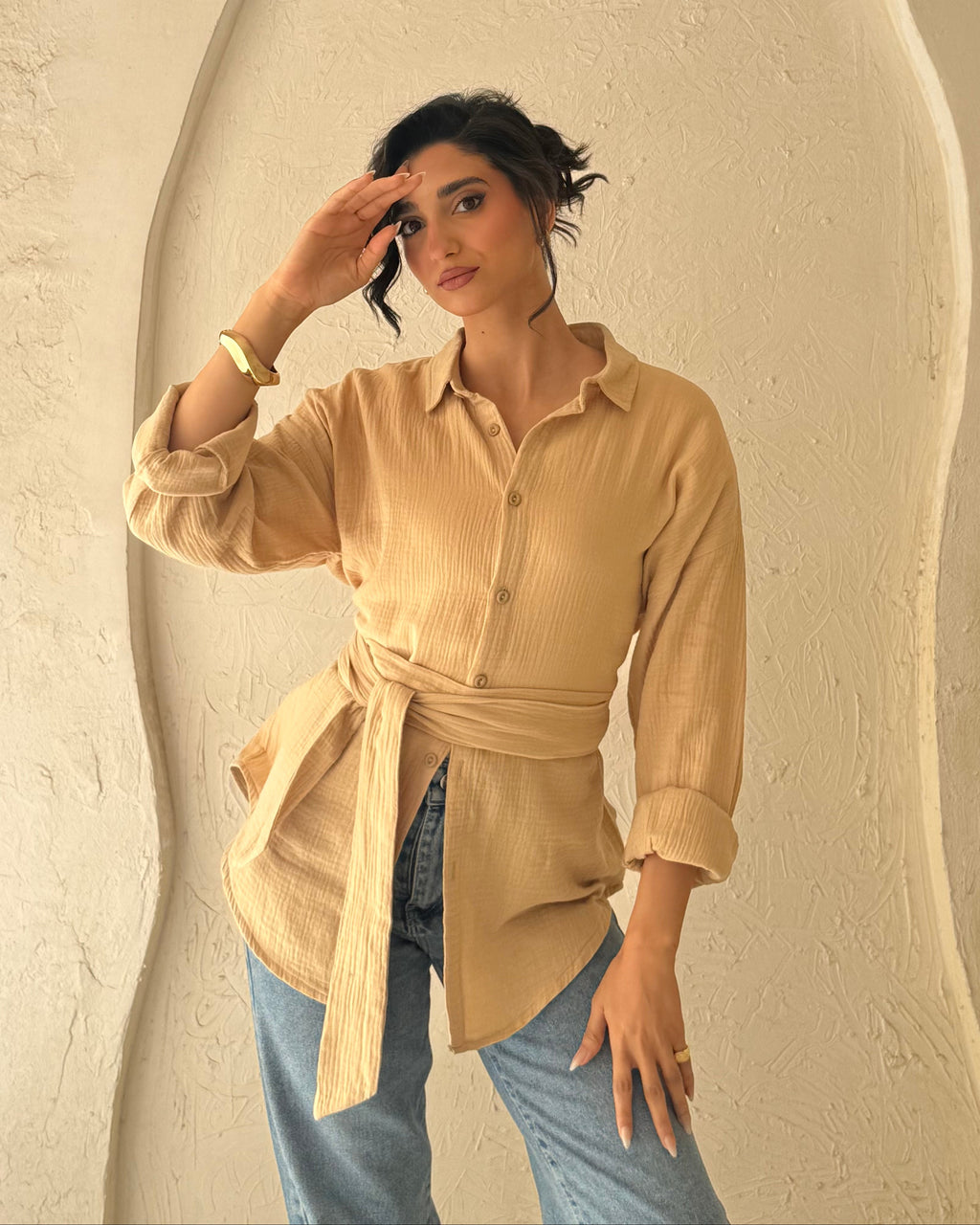 Ivory Blouse - Beige
