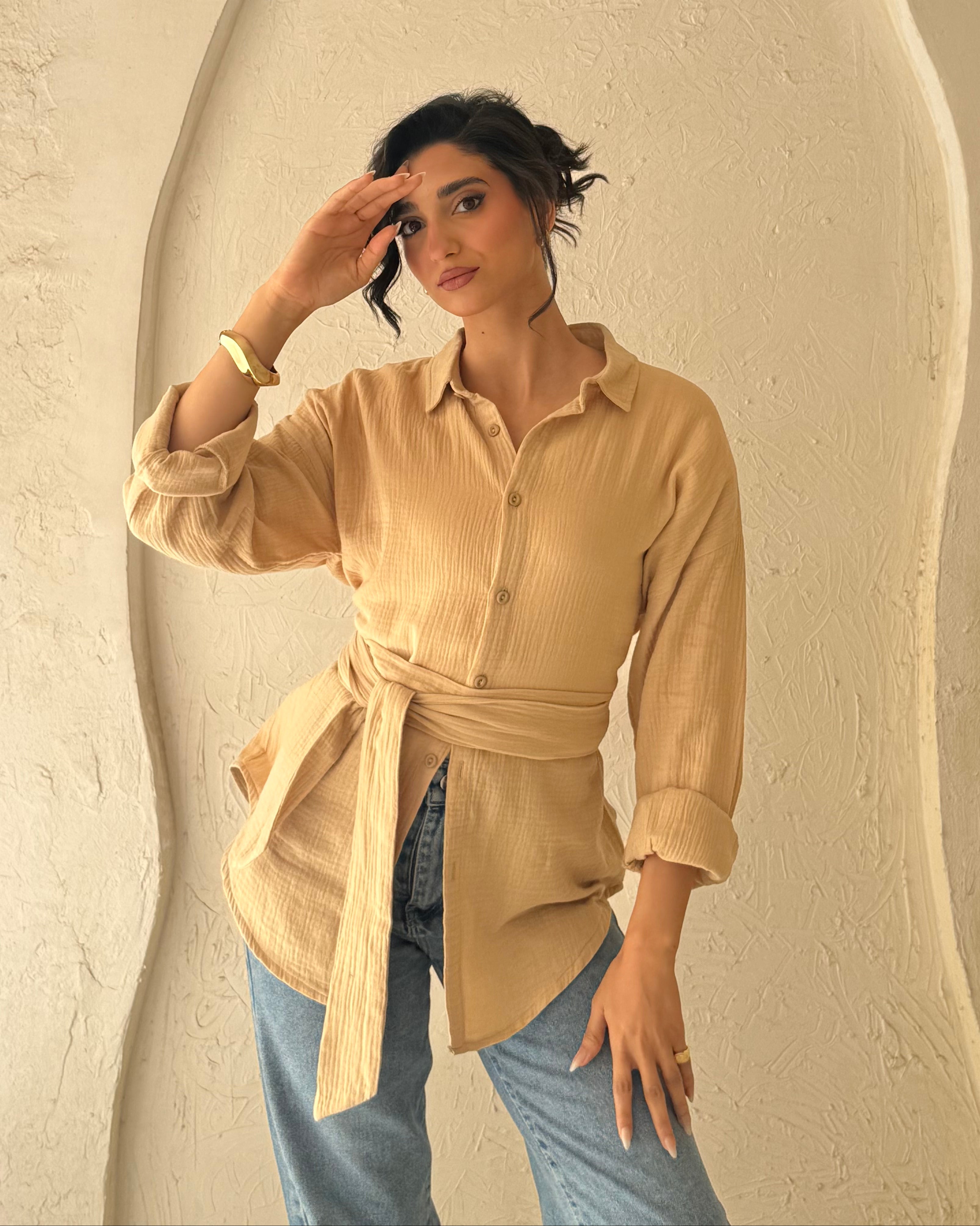 Ivory Blouse - Beige