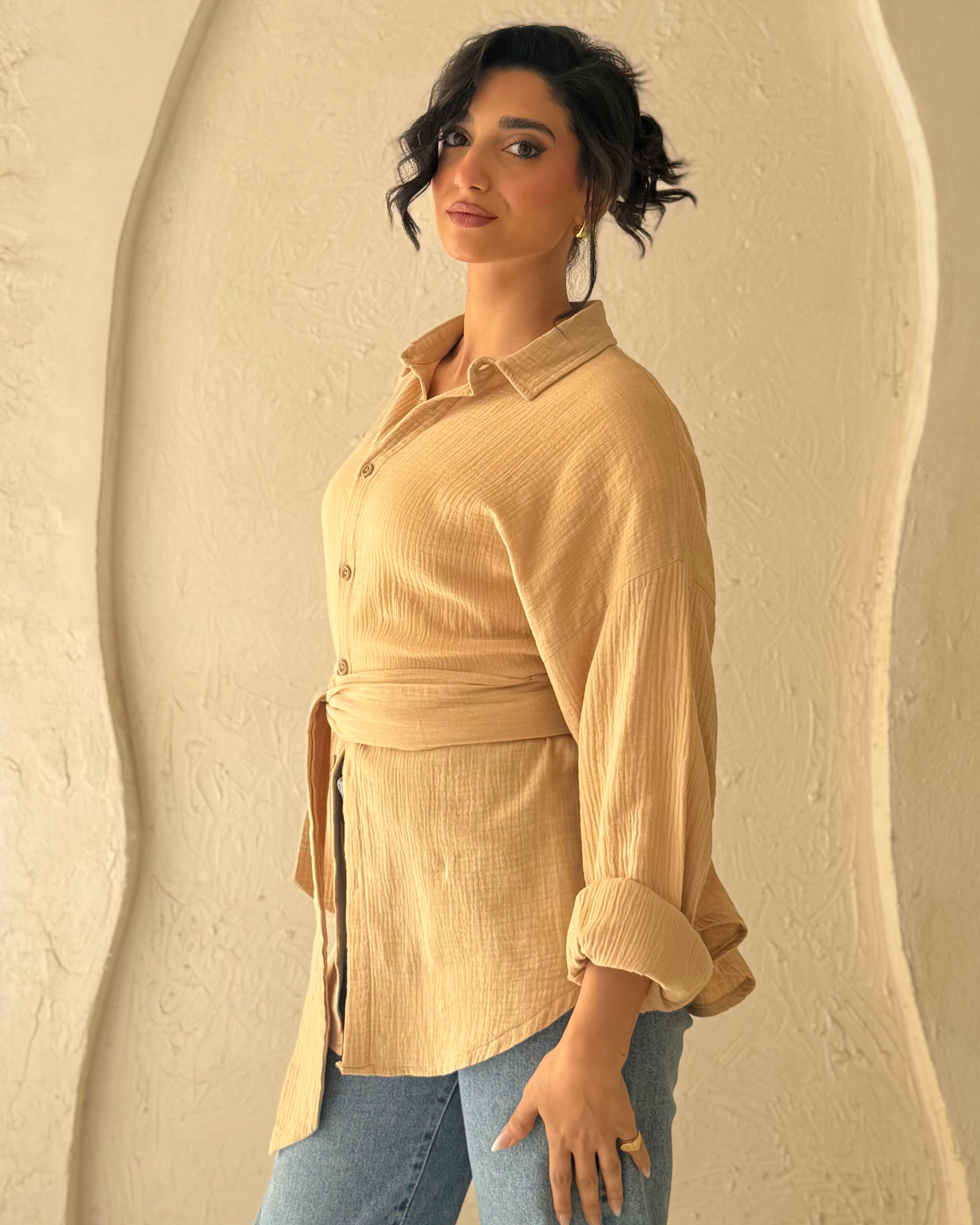 Ivory Blouse - Beige