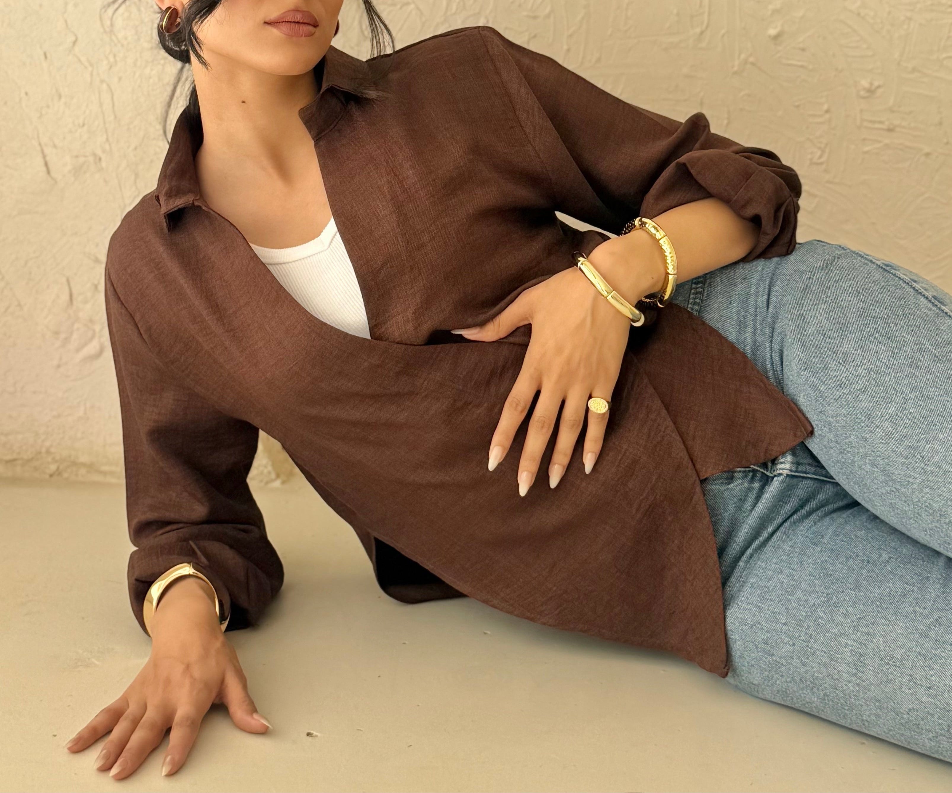 Velora Blouse - Brown