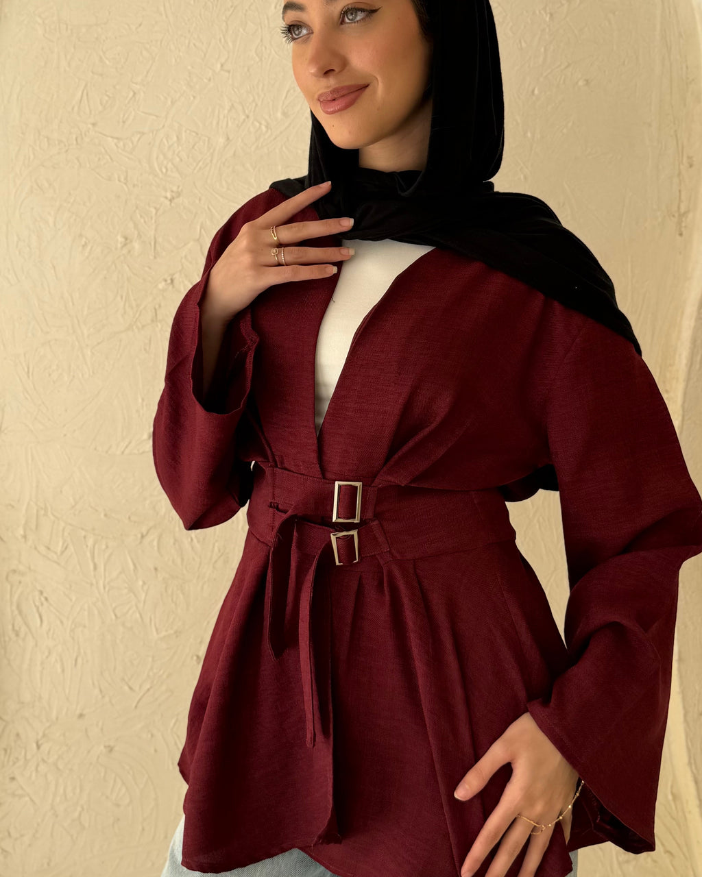 Virelle Blouse - Dark Red