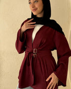 Virelle Blouse - Dark Red