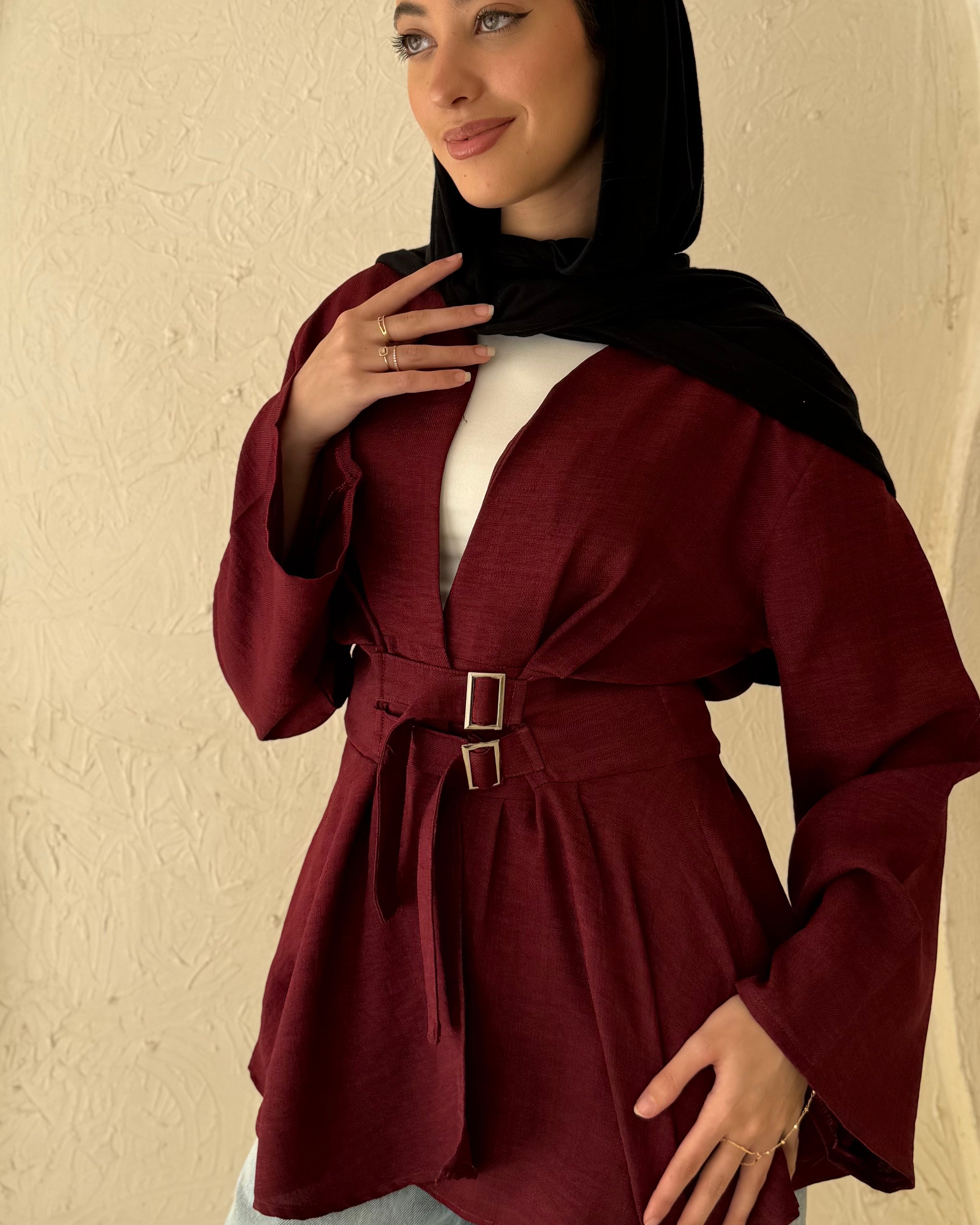 Virelle Blouse - Dark Red