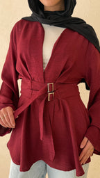 Virelle Blouse - Dark Red
